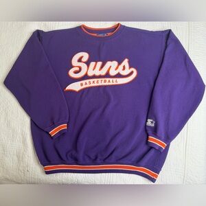 Vintage Phoenix Suns Sweatshirt Mens XL Purple NBA Basketball Starter 90s